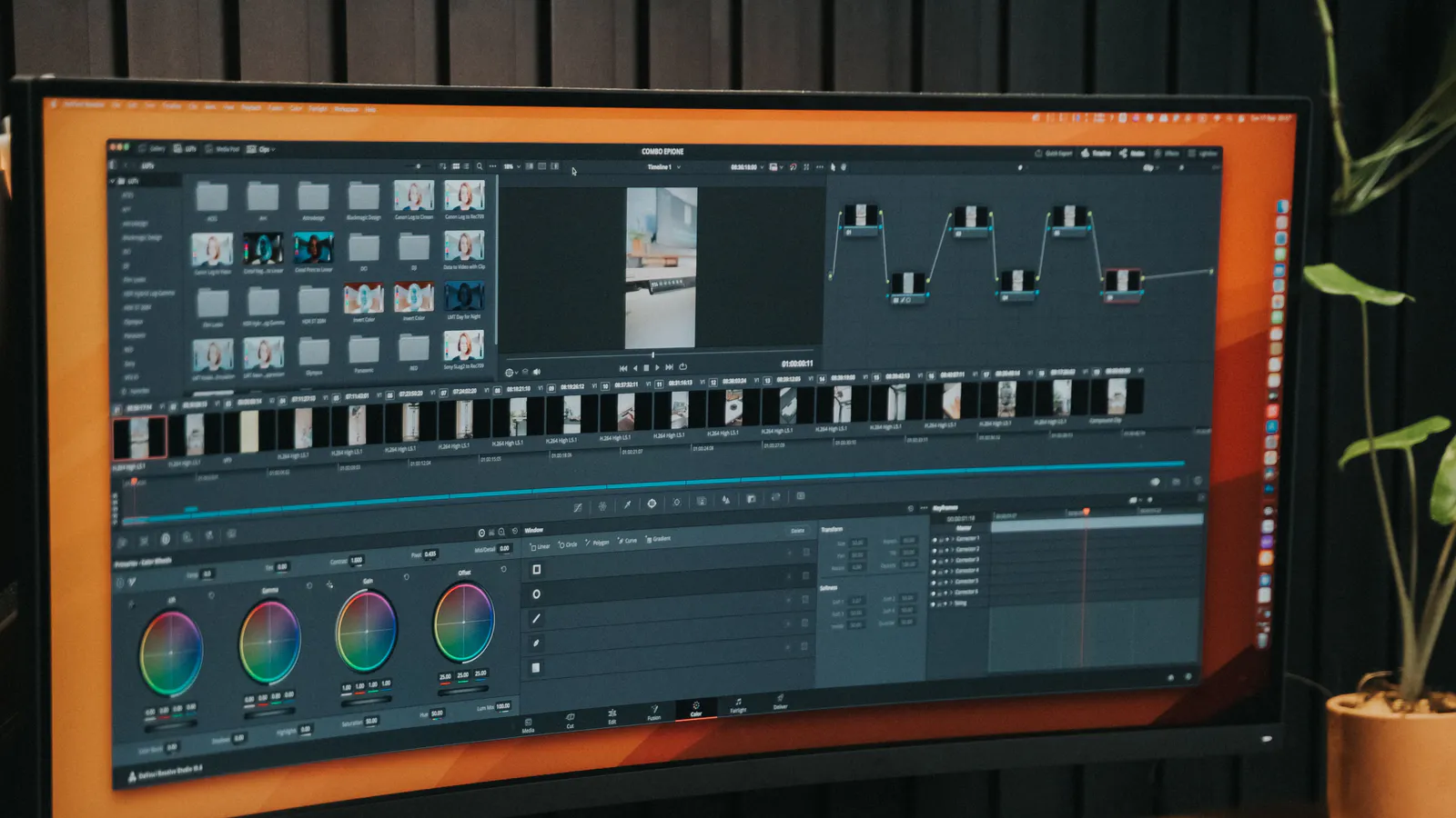 A short-form creator's video-editing workspace